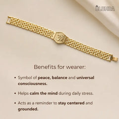 Premium Om Gold Bracelet For Men | Blumra
