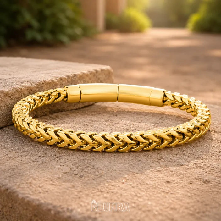 Premium Gold-Plated Cuban Link Bracelet | Blumra