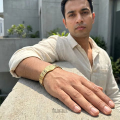 Premium Om Gold Bracelet For Men | Blumra