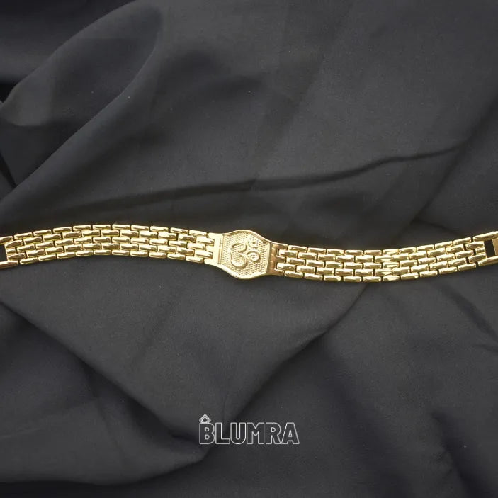 Premium Om Gold Bracelet For Men
