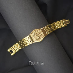 Premium Om Gold Bracelet For Men