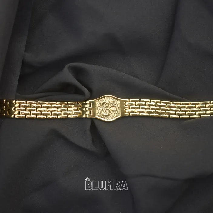 Premium Om Gold Bracelet For Men