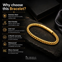Premium Gold-Plated Cuban Link Bracelet | Blumra