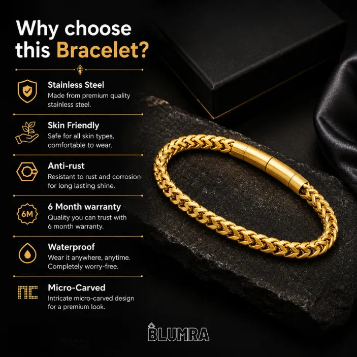 Premium Gold-Plated Cuban Link Bracelet | Blumra