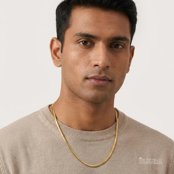 Gold Plated Snake Chain For Men | Blumra