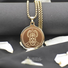 Hanuman Gold Plated Pendant Chain For Men (24 Inch)