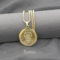Hanuman Gold Plated Pendant Chain For Men (24 Inch)