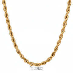 Gold Plated Rope Chain For Men (21.5 Inch)