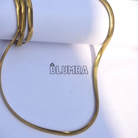 Gold Plated Snake Chain For Men (21.5inch)