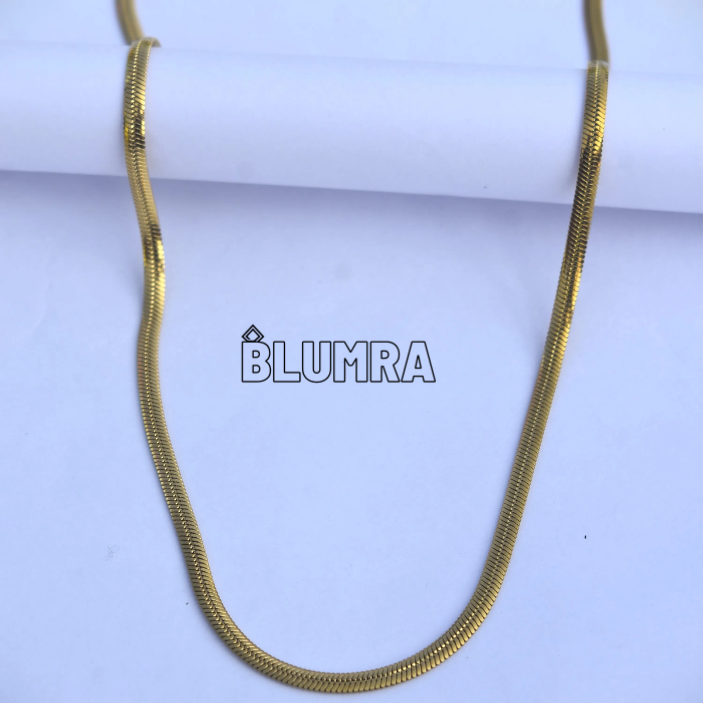 Gold Plated Snake Chain For Men (21.5inch)