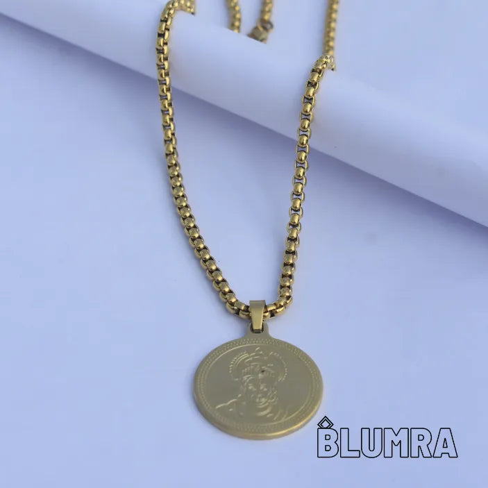 Hanuman Gold Plated Pendant Chain For Men (24 Inch)