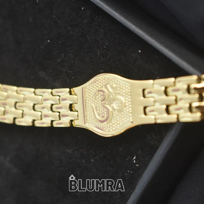 Premium Om Gold Bracelet For Men